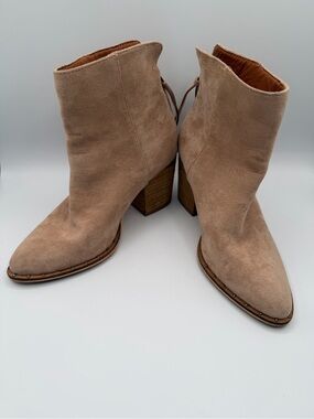 CCOCCI Tan Leather Heeled Ankle Boots
